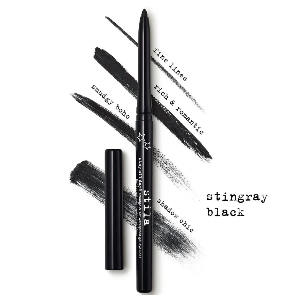 STILA STAY ALL DAY® SMUDGE & SET WATERPROOF GEL EYE LINER BLACK STINGRAY NEW PC - Picture 4 of 4